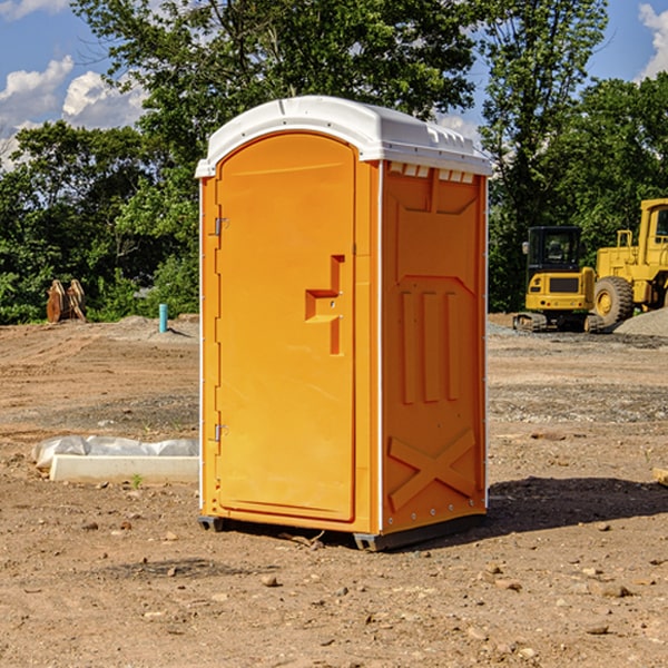 can i customize the exterior of the porta potties with my event logo or branding in Huntsville Texas